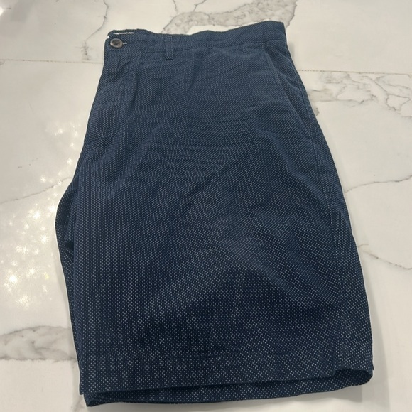 Goodfellow &‎ Co. Blue Men Shorts. Linen Shorts Chino Polka Dot. Size 40 - Picture 7 of 9